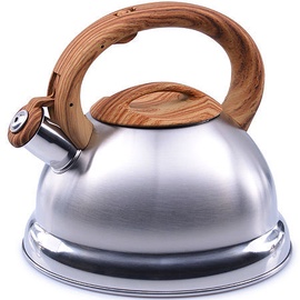 Mayer&Boch Whistling Kettle Silver/Brown 2.8l