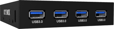 IcyBox Internal 3,5'' Adapter With 4xUSB 3.0, Black