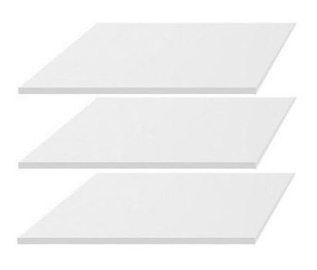Black Red White Kioto Shelves For Wardrobe White 3pcs