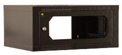 Netrack Wall Cabinet 19'' 6U/400mm Glass Graphite