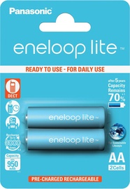 Uzlādējamās baterijas Panasonic Eneloop lite, AA, 950 mAh, 2 gab.