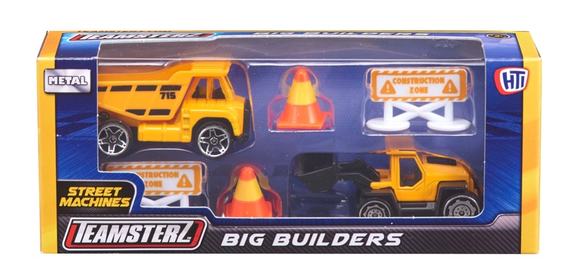 Transporta rotaļlietu komplekts HTI Big Buliders, dzeltena