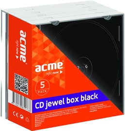 Acme CD Boxes Jewel black 5 Pack