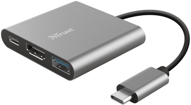 Адаптер Trust Dalyx 3 in 1 USB-C, HDMI, 0.01 м, серебристый