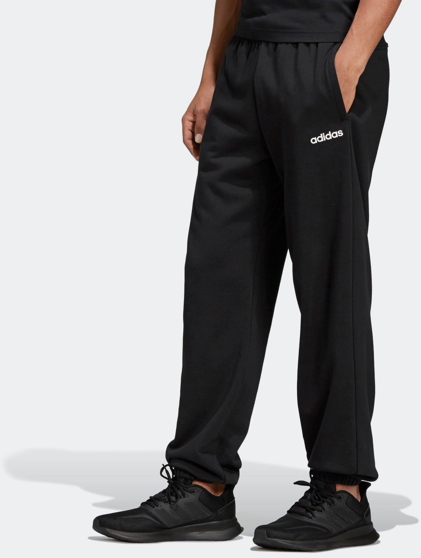 adidas essentials plain pant black