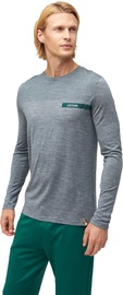 Audimas Fine Merino Wool Long Sleeve Shirt Mid Grey XXXL