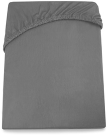 Простыня DecoKing Amelia, серый, 90x200 см, на резинке