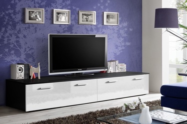TV galds ASM Duo, balta/melna, 2000x450x350 mm