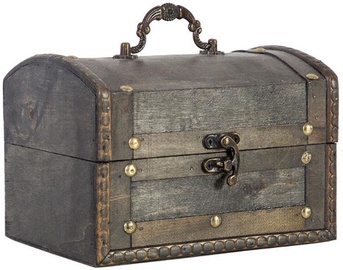 Home4you Wooden Chest BAO 18x13.5xH12.5cm With Handle/Antique Gray