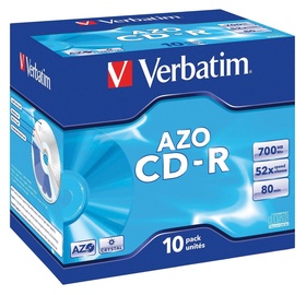 Verbatim CD-R AZO 52X 700MB Crystal Jewel Box