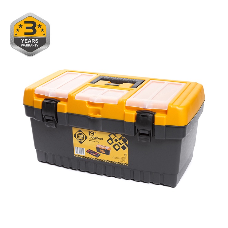 Tööriistakast Forte Tools PT-19, 48.6 cm x 24.2 cm x 26.7 cm, must/kollane