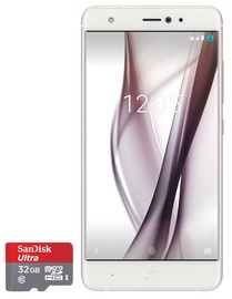 BQ Aquaris X 3/32GB Dual Pearl Rose with SanDisk 64GB MicroSD Card
