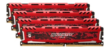 Crucial Ballistix Sport LT Red 32GB 2666MHz DDR4 CL16 SR KIT OF 4 BLS4K8G4D26BFSEK