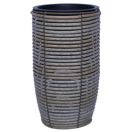 Home4you Wicker Flowerpot D30x60cm Grey