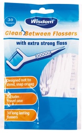 Wisdom Clean Between Flossers 30pcs Extra Strong Floss