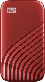 Cietais disks Western Digital, SSD, 500 GB, sarkana