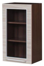 Viršutinė virtuvinė spintelė Bodzio Loara Right 40GWP Latte/Nut, 400x310x720 mm