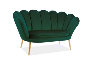 Signal Meble Magnolia 2 Velvet Sofa Green/Gold