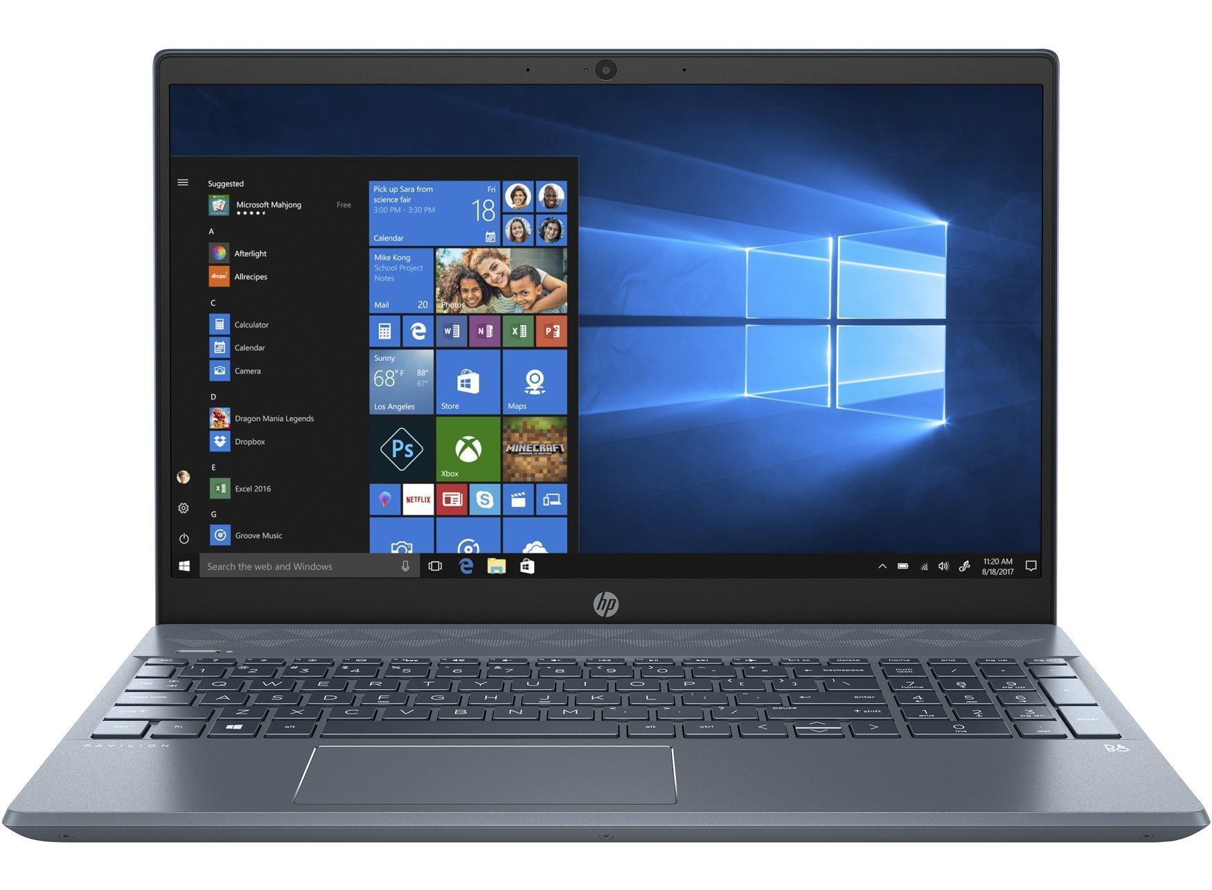 Ноутбук HP Pavilion 15-cs2078nw 7QA15EA, Intel® Core™ i5-8250U, 8 GB, 256  GB, 15.6 ″, Nvidia GeForce MX250, синий - Ksenukai.lv