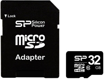 Atmiņas karte Silicon Power 32GB Micro SDHC Class 10 + SD Adapter