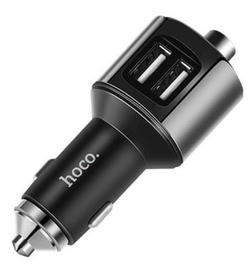 Hoco FM Wireless Transmitter With Dual USB Charger Black