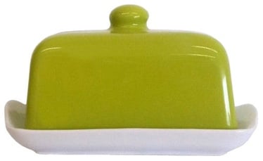 Cesiro Butter Dish With Green Lid 17x12cm