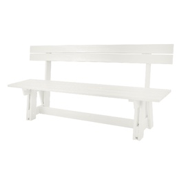 Скамейка Folkland Timber Riva, белый, 180 см x 40 см x 43 см