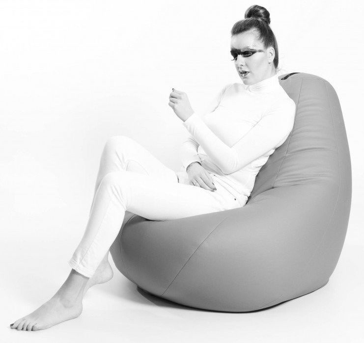 Кресло-мешок Comfort 120 Pebble Pop Fit, серый, 250 л
