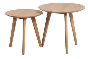 Home4you Helena Coffee Table Set 2pcs Oak