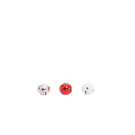 Eglutės žaisliukas CK006 Silver/Red, 40 mm, 6 vnt.