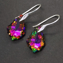 Diamond Sky Earrings With Crystals From Swarowski Vitrail Medium
