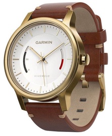 Garmin Vívomove Premium Leather Band Gold-Tone Steel