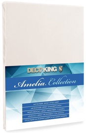 Palags DecoKing Amelia Beige, 160x200 cm, ar gumiju
