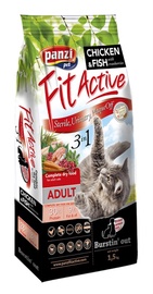 Sausas ėdalas katėms Fit Active 3 in 1, su vištiena ir žuvimi, 1.5 kg
