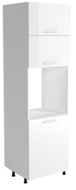 Köögikapp Vento, valge/hall, 600 mm x 560 mm x 2140 mm