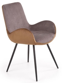 Ēdamistabas krēsls K392, brūna/pelēka, 53 cm x 60 cm x 82 cm