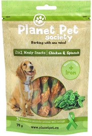 Planet Pet Society Meaty Snacks Chicken & Spinach 70g