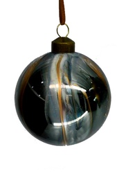Елочное украшение Christmas Touch EBS041481, черный/многоцветный, 80 мм, 3 шт.