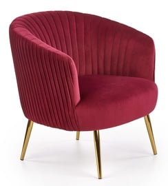 Atzveltnes krēsls Crown, zelta/sarkana, 78 cm x 72 cm x 80 cm