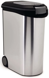 Lemmikloomatoidu säilituskast Curver Food Container, 54 l, hõbe/must