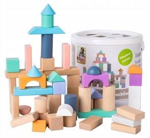 Конструктор EcoToys Wooden Blocks 2506, 50 шт.