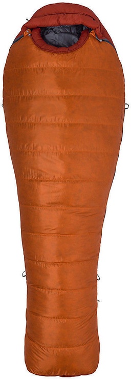 Спальный мешок Marmot Never Summer Long LZ, oранжевый, левый, 224 см