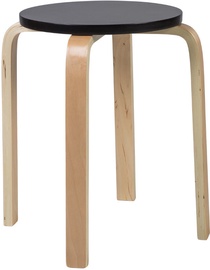 Табурет Home4you Sixty-1 Black/Natural 10155, 1 шт.