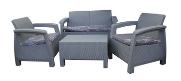 Keter Corfu Garden Furniture Set Light Grey