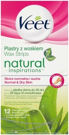 Veet Natural Inspirations Legs & Body Wax Strips 12pcs Aloe Vera