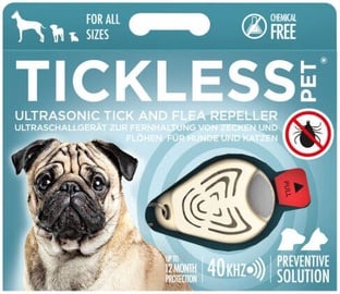 Ультразвуковой отпугиватель клещей Tickless Pet Ultrasonic Tick & Flea Repeller, бежевый