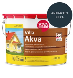 Фасадная краска Vivacolor Villa Akva, антрацитово-серый, 9 л