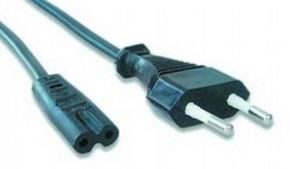 Gembird Cable EURO to IEC320 C8 Black 1.8m