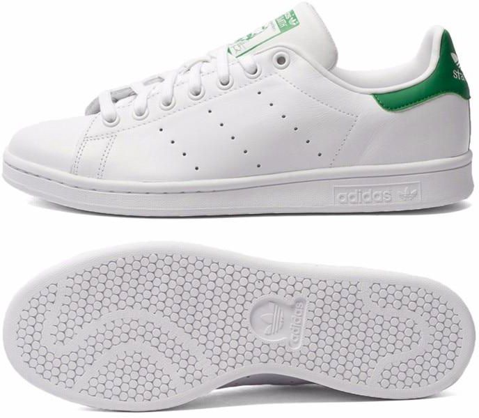 Кроссовки Adidas Stan Smith, белый/зеленый, 44.5