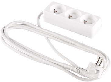 Elcan Extension Cord 3 Outlet 250V 10A 3m White